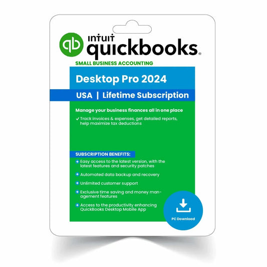 Intuit QuickBooks Desktop Pro Plus 2024 (1 User) for Windows: Lifetime License